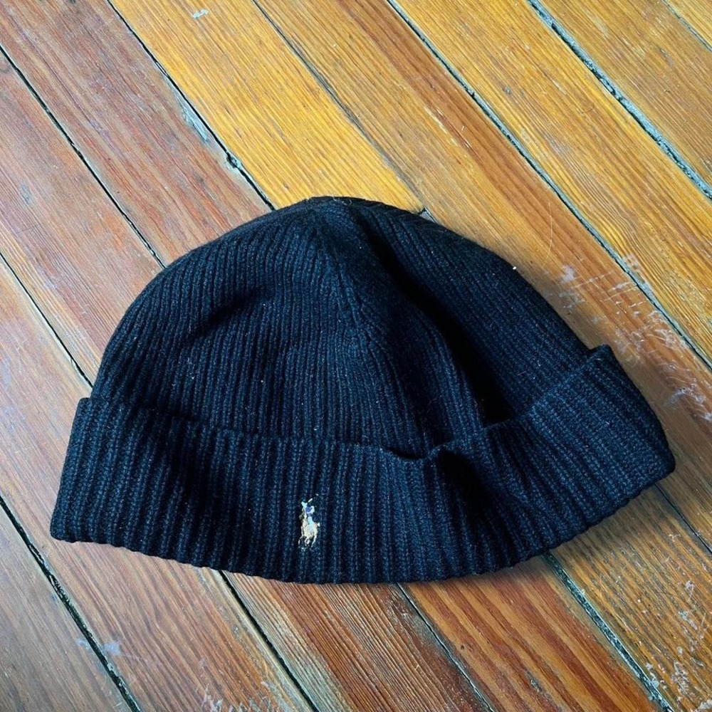 1990s Merino Wool Polo Ralph Lauren Knit Beanie - Picture 2 of 3